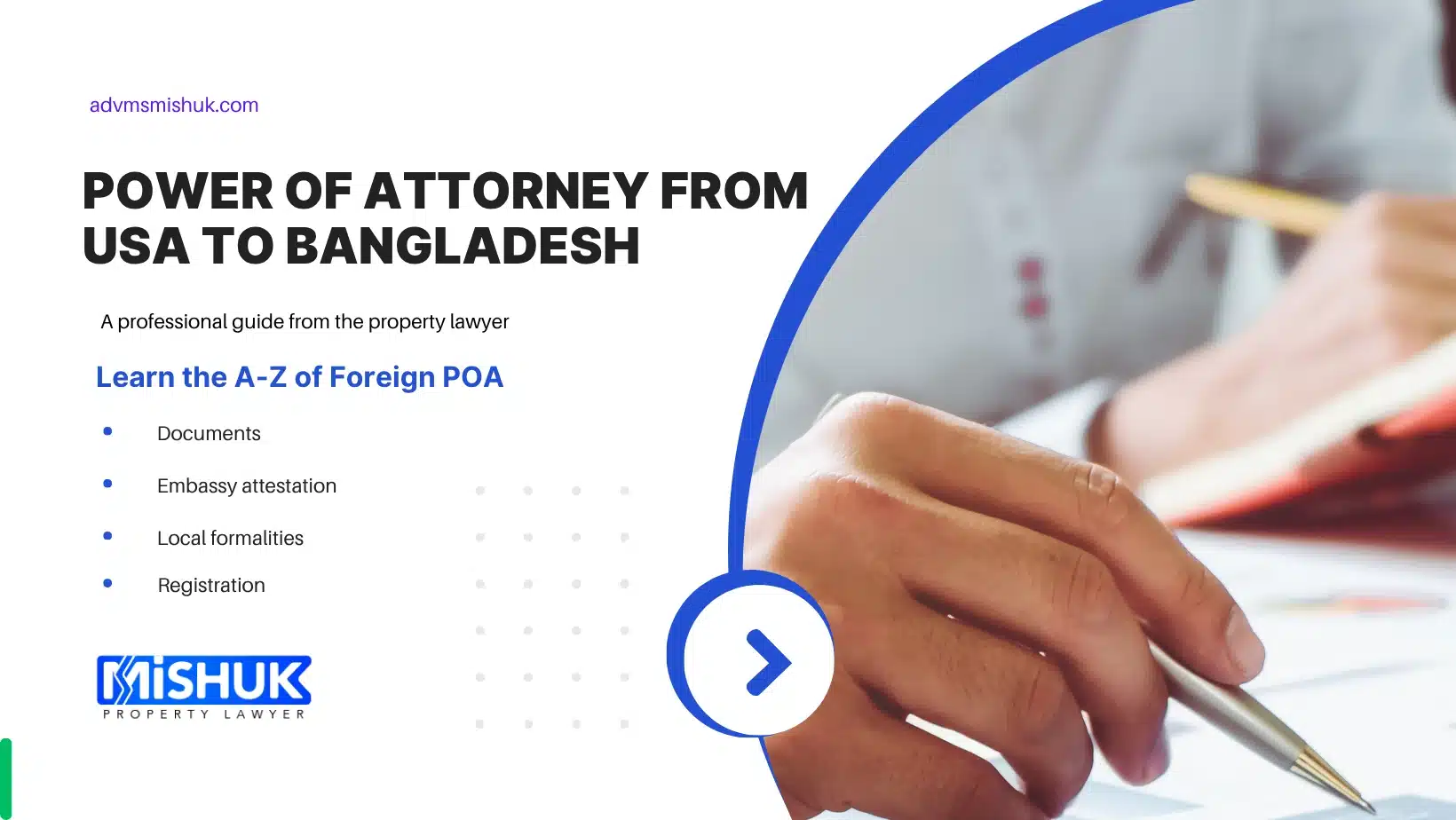 Power of attorney from USA to Bangladesh