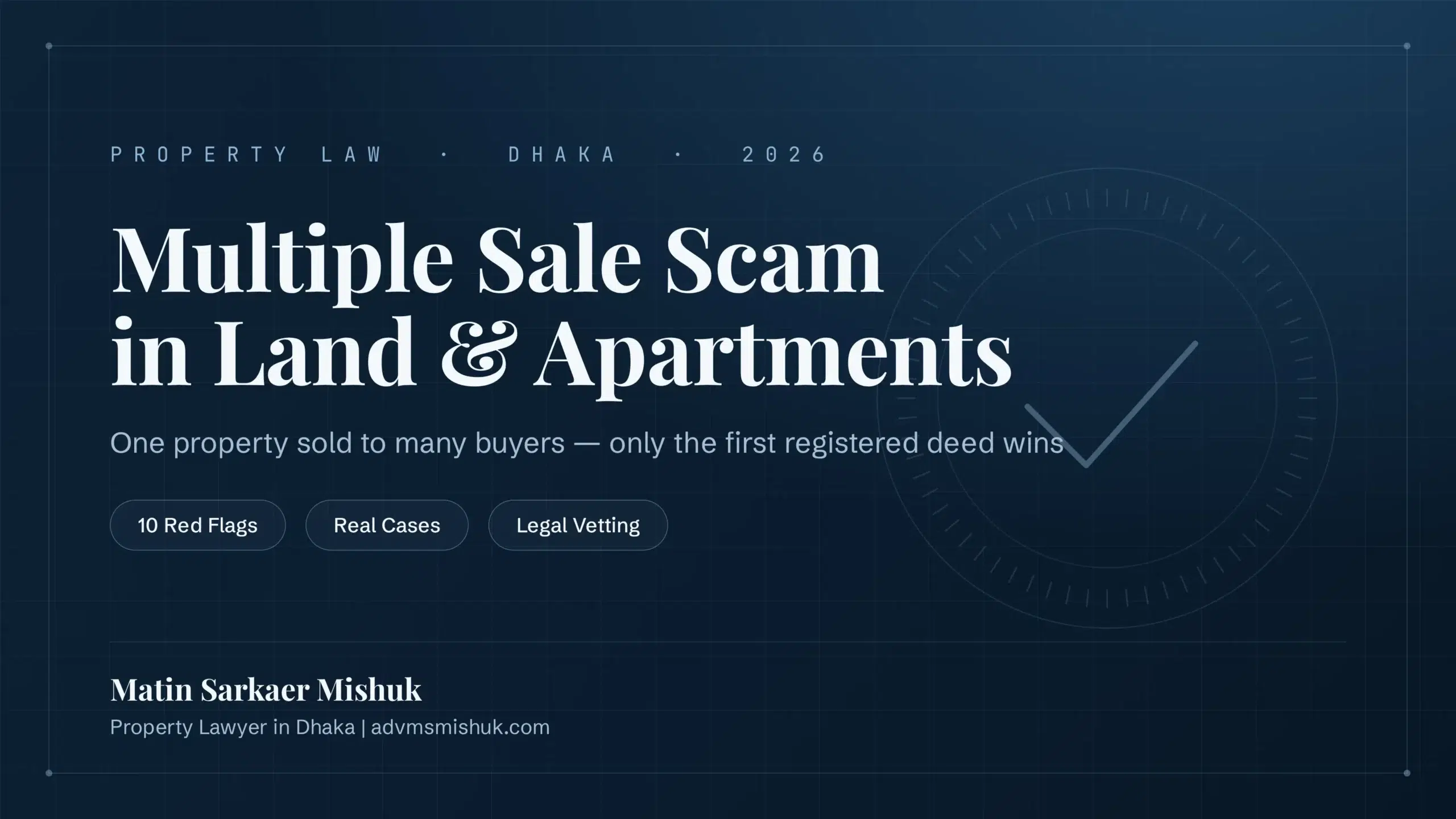 Multiple Sale Scam in Bangladesh