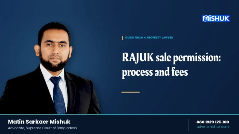 Rajuk sale permission: Detail process and Fees